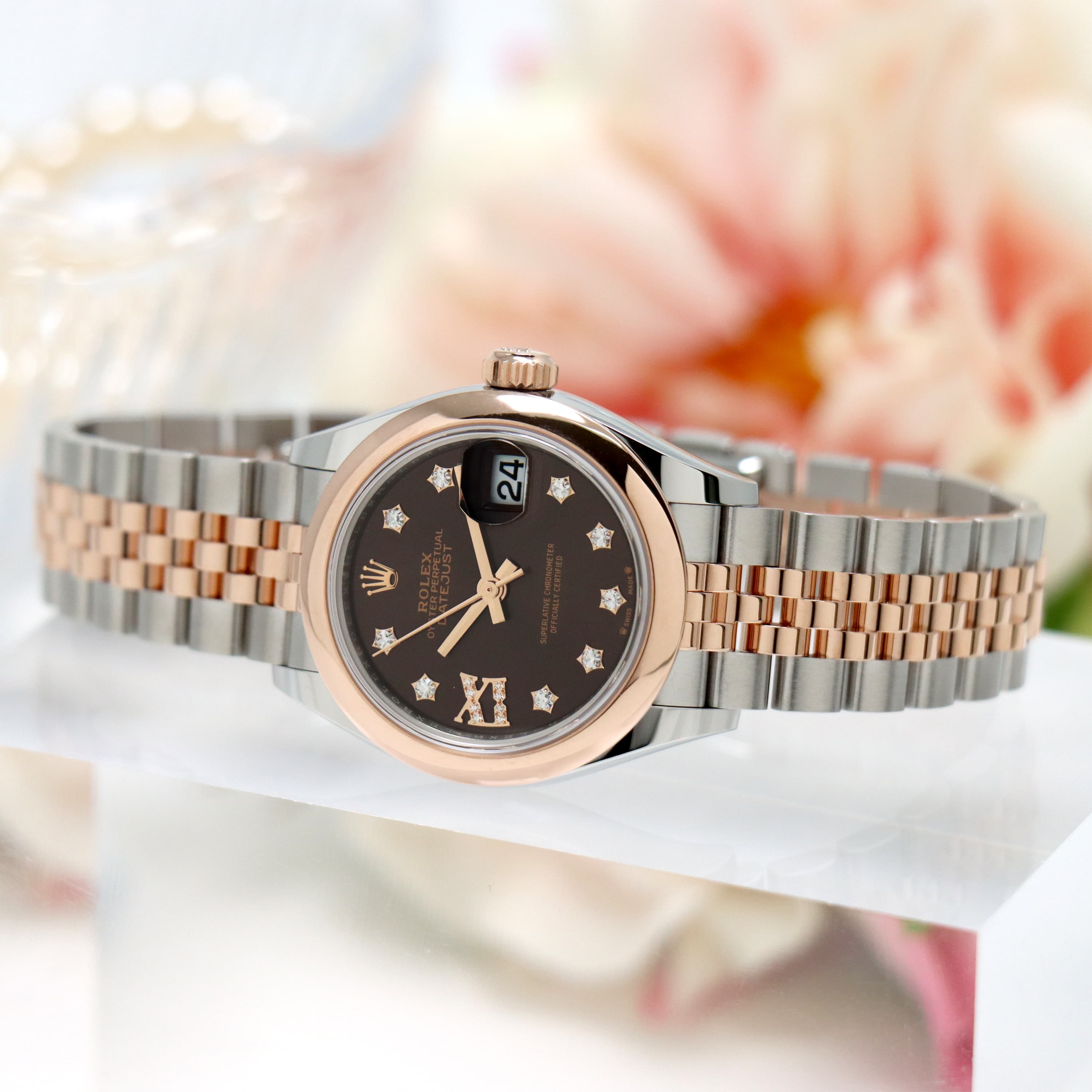 新品)ROLEX ロレックス デイトジャスト 279161 チョコ 9Pスター IX