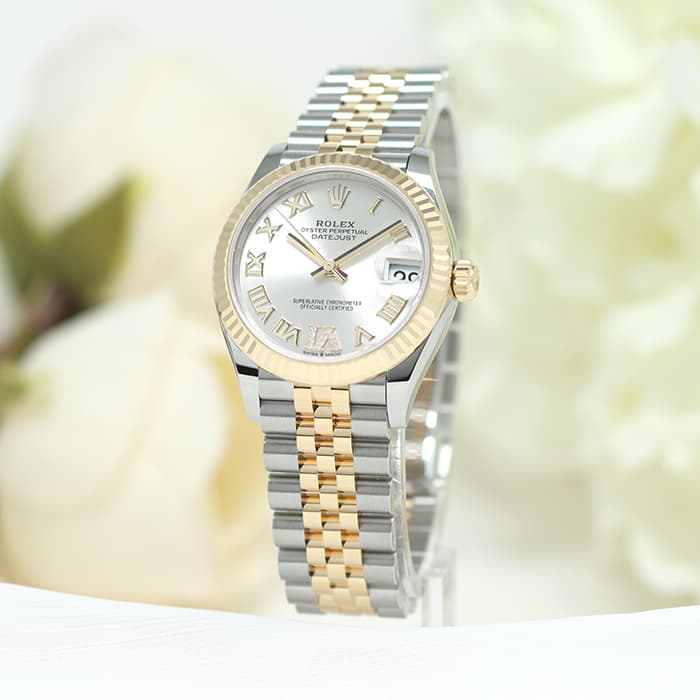 中古 ロレックス ROLEX 278273G ランダムシリアル シルバー /ダイヤモンド ユニセックス 腕時計 未使用)ROLEX ロレックス デイトジャスト 31 278273 シルバー VI
