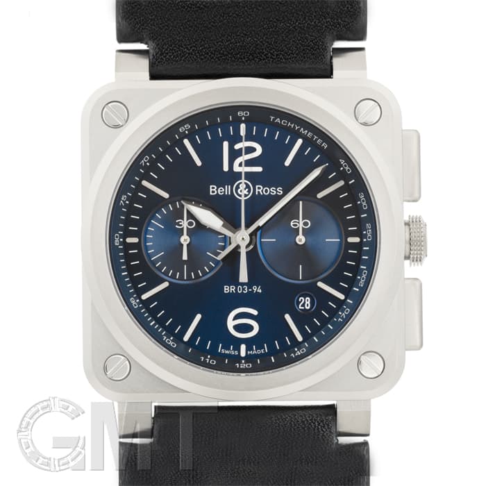 新品)BELL & ROSS ベル&ロス BR 03-94 クロノグラフ BLUE STEEL BR0394