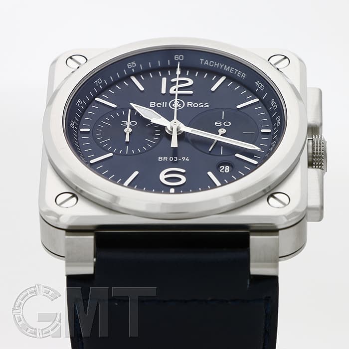 新品)BELL & ROSS ベル&ロス BR 03-94 クロノグラフ BLUE STEEL BR0394