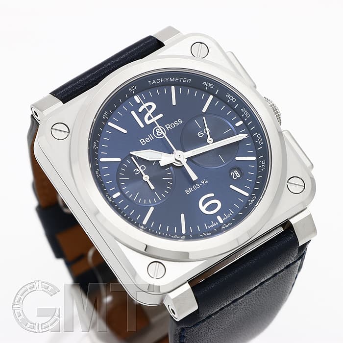 新品)BELL & ROSS ベル&ロス BR 03-94 クロノグラフ BLUE STEEL BR0394