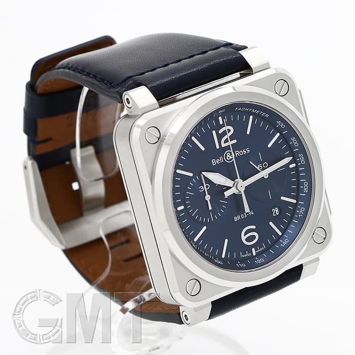 新品)BELL & ROSS ベル&ロス BR 03-94 クロノグラフ BLUE STEEL BR0394