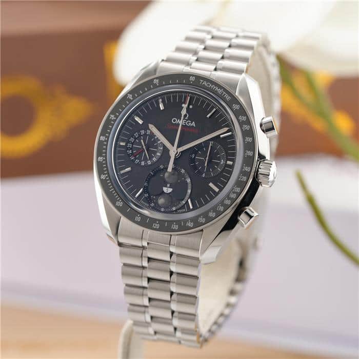 新品)OMEGA オメガ スピードマスター ムーンフェイズ メテオライト