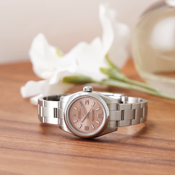 ロレックス　ROLEX レディース　アンティーク　オイスターパーペチュアル ロレックス/オイスターパーペチュアル/レディデイト/クサビシルバー