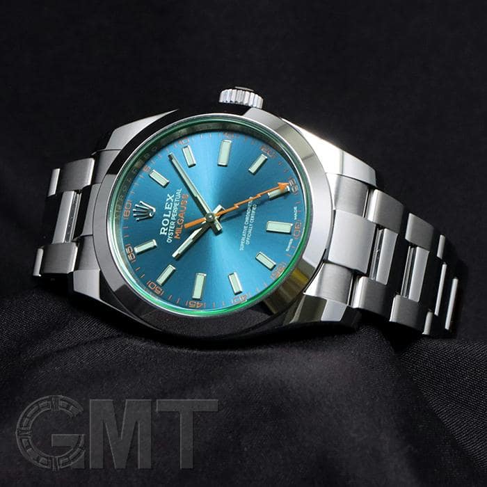 人気商品の ロレックス 未使用)ROLEX ミルガウス Zブルー（商品ID 116400GV ベルト、ブレスレット