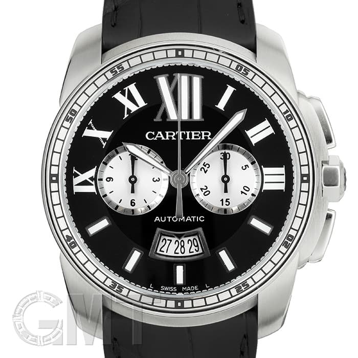 中古)CARTIER カルティエ カリブル ドゥ カルティエ クロノグラフ