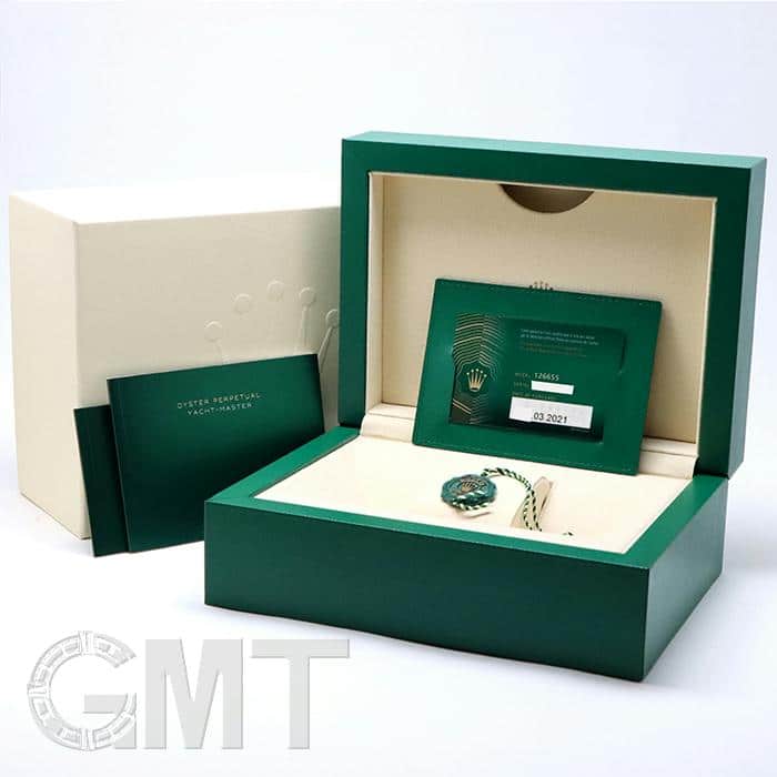 5【美品・最新型】ROLEX 箱 ECO仕様 OYSTER M GMT冊子・タグ 中古)ROLEX ロレックス ヨットマスター 40 126655 ブラック