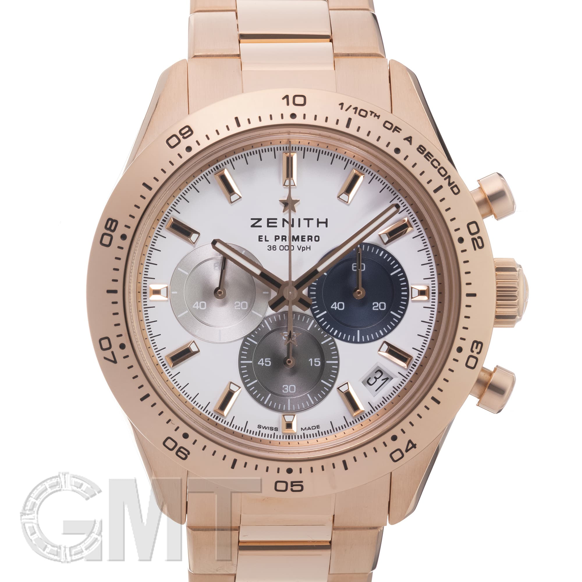 中古)ZENITH ゼニス クロノマスター スポーツ ホワイト 18.3101.3600