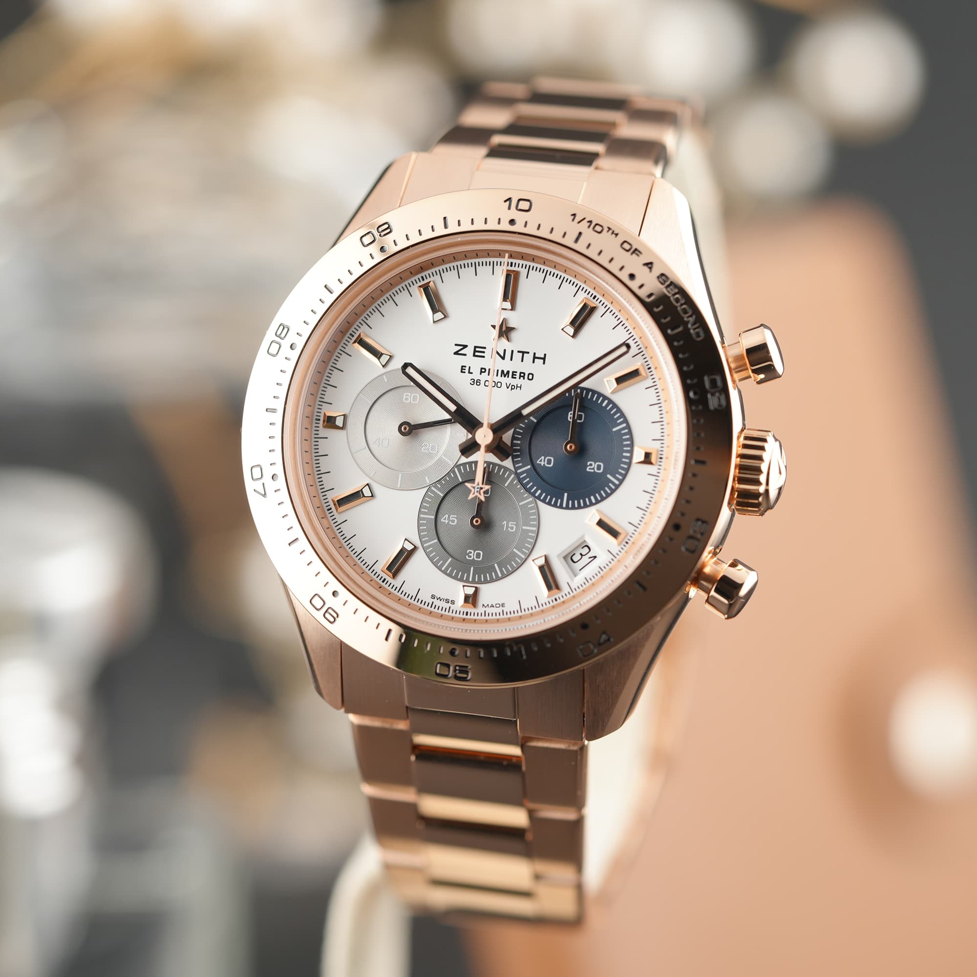 煌 中古)ZENITH ゼニス クロノマスター スポーツ ホワイト 18.3101.3600