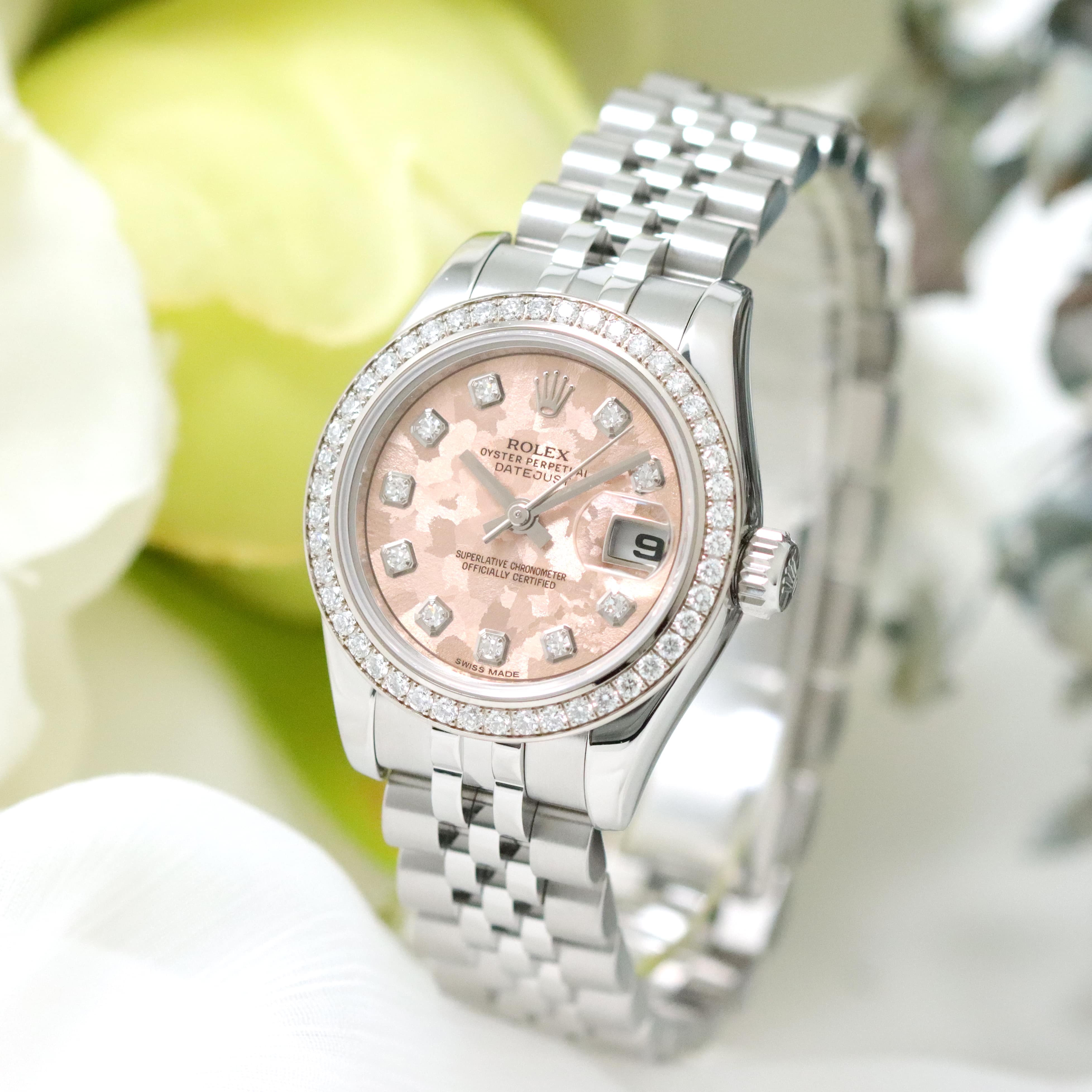 中古)ROLEX ロレックス デイトジャスト 26 179384G ピンク ゴールド