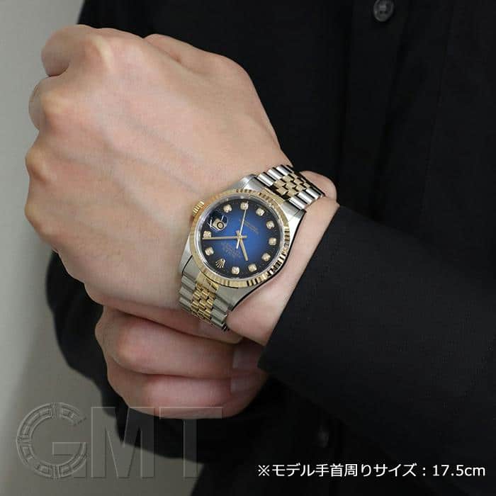 中古)ROLEX ロレックス デイトジャスト 36mm 16233G ブルー 
