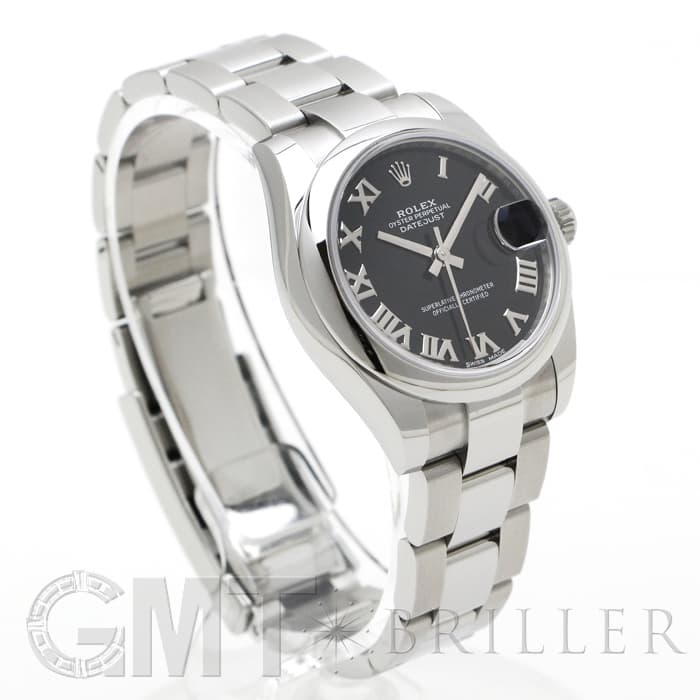 シルバー925純銀製ブレスレット 新品)ROLEX ロレックス デイトジャスト 178240 ブラックローマ