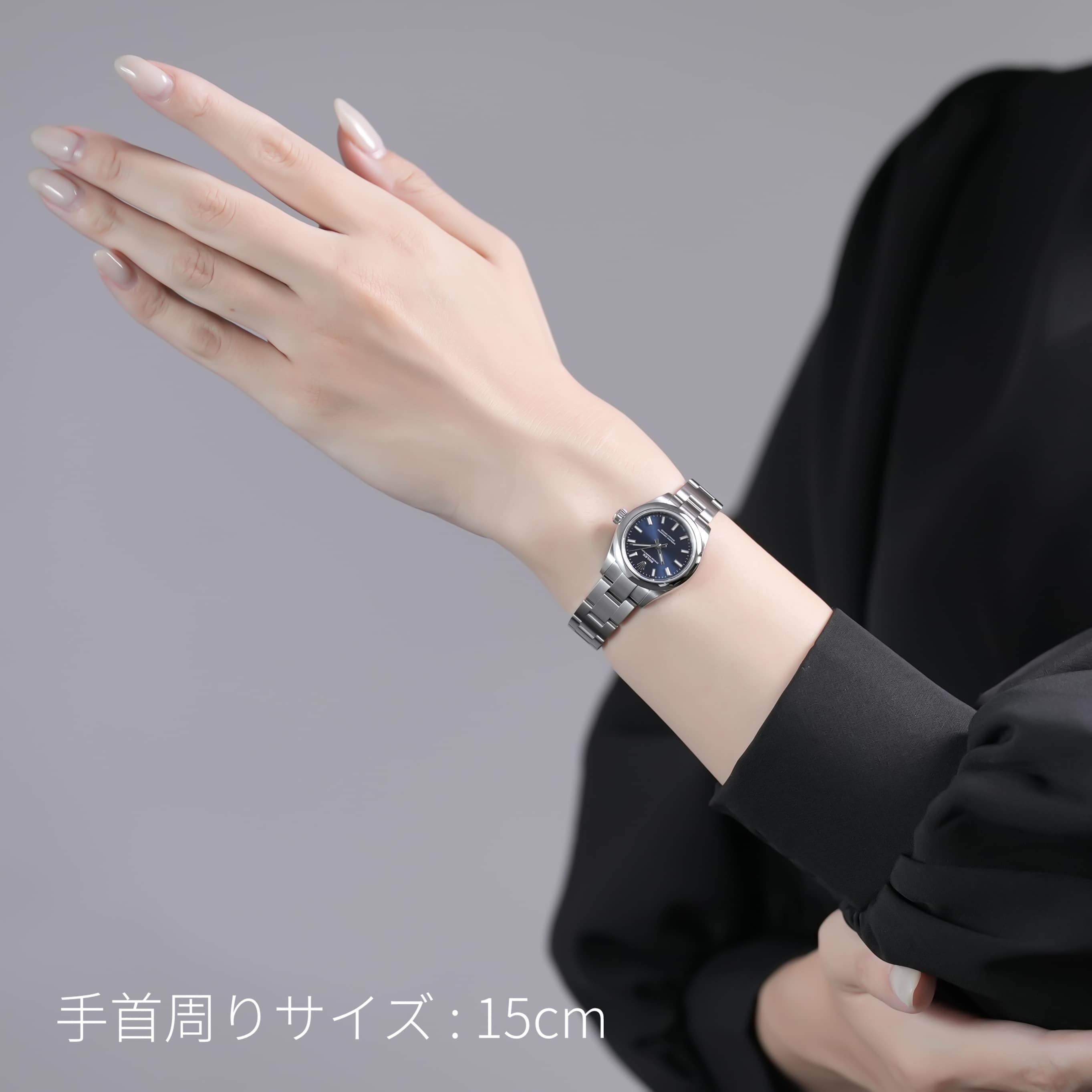 【付属品有】ダンヒル ダイバー 200m防水 デイト 青文字盤 レディース 不動 中古)ROLEX ロレックス オイスターパーペチュアル 28 276200 ブルー