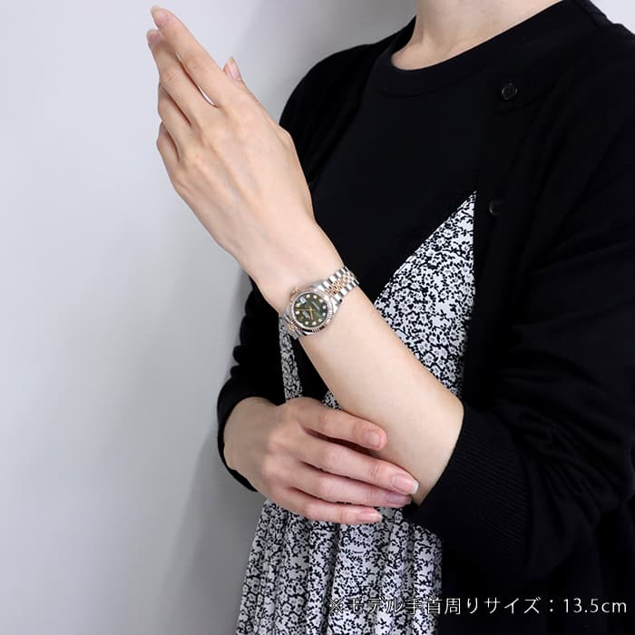 グリーンほいと 中古)ROLEX ロレックス デイトジャスト 28 279171G オリーブ