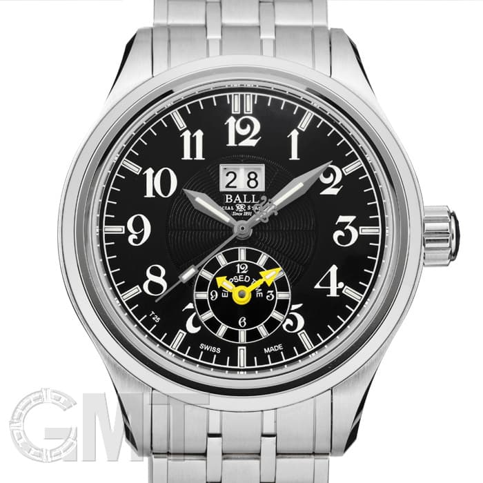 ボールウォッチ トレインマスター　デュアルタイム ビッグデイト 新品)BALL WATCH ボールウォッチ トレインマスター デュアルタイム