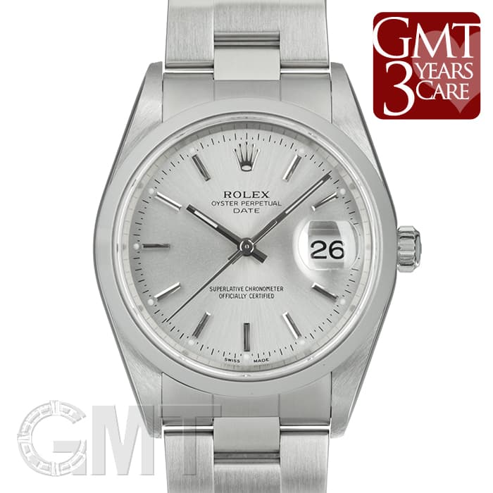 ROLEX オイスターパーペチュアル デイト 自動巻き 腕時計 SS シルバー文字盤 U番 15200 新品仕上げ OH済み 堺市 石津 中古)ROLEX ロレックス オイスターパーペチュアル 15200 シルバー