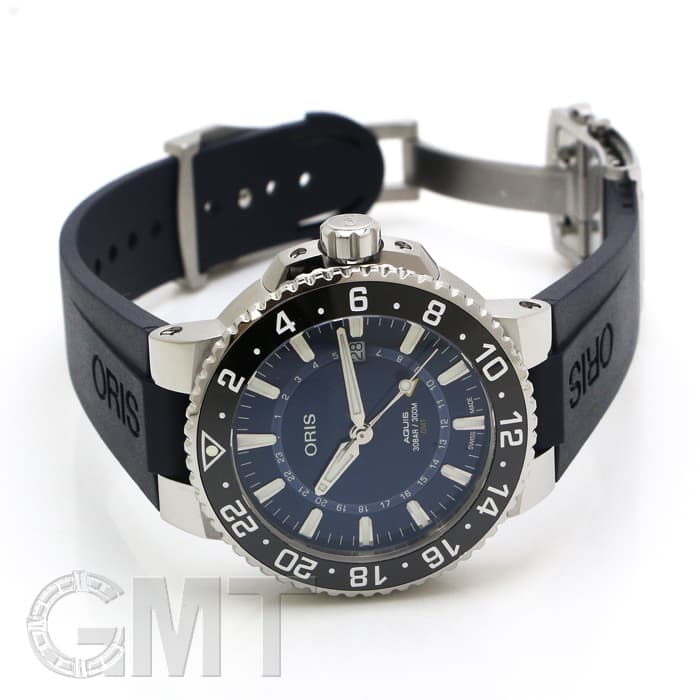 新品)ORIS オリス アクイス GMTデイト 798 7754 4135R（商品ID