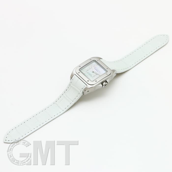 Cartier サントスラバー100 ホワイト　レディース【美品】生産終了モデル カルティエ CARTIER サントス100 SS/MM ラバー W20129U2 ホワイト 新品