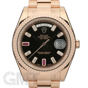 ROLEX ロレックス デイデイトII 218235BG ブラック 2Bルビー ８Bダイヤ メイン