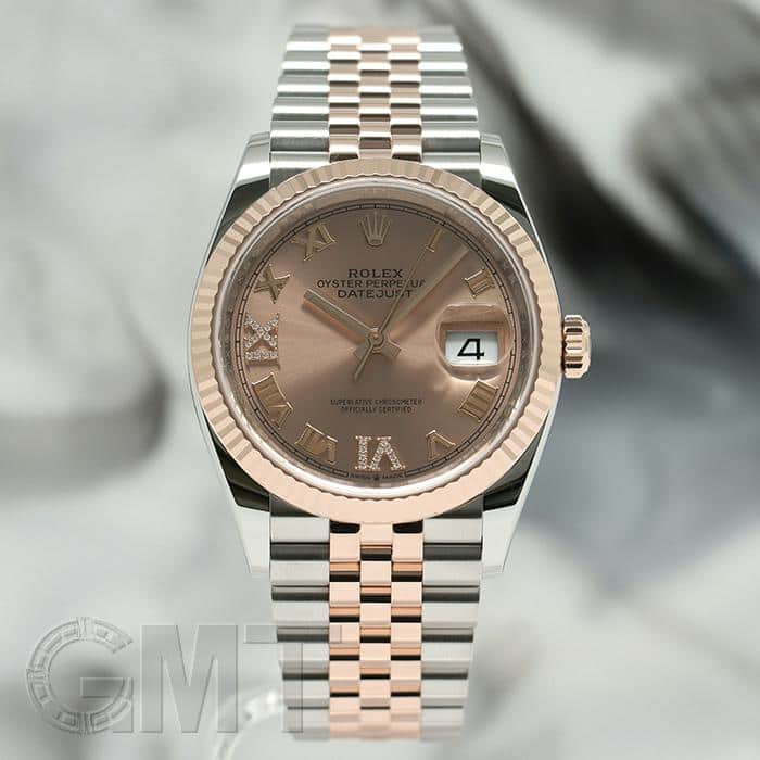 中古)ROLEX ロレックス デイトジャスト 36 126231 ロゼローマ 69ダイヤ