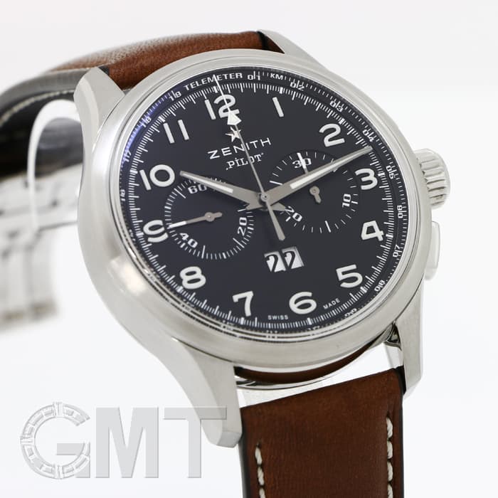 中古)ZENITH ゼニス エル・プリメロ パイロット ビックデイト