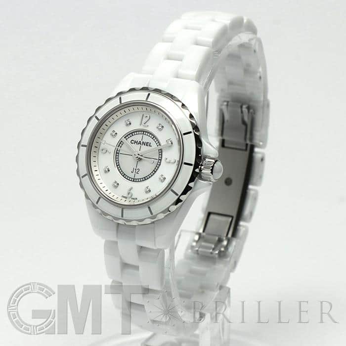 シャネル CHANEL 腕時計 J12 H2570 8ポイント ダイヤインデックス ホワイトシェル文字盤 ホワイト セラミックベルト SS クオーツアナログ 【中古】 中古)CHANEL シャネル J12 H2570 ホワイトセラミック ホワイトシェル 8