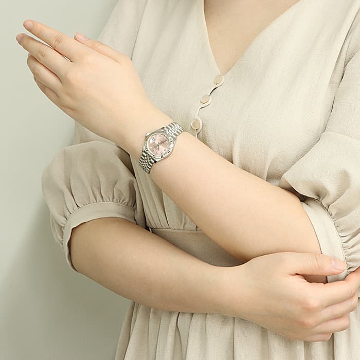 【メーカー再生品】 28 デイトジャスト ロレックス 中古)ROLEX 279174G 10P ピンク 時計