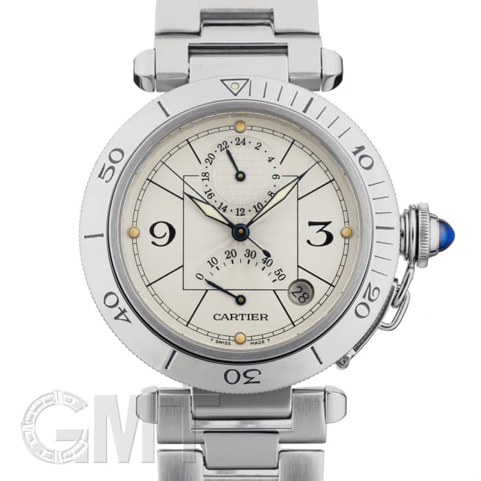 中古)CARTIER カルティエ パシャ GMT パワーリザーブ W31037H3（商品ID 