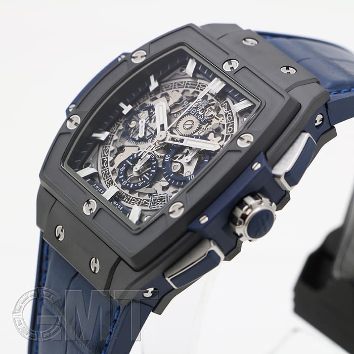 ウブロ　スピリットオブビッグバン　42mm 替えベルト　革　ラバー　HUBLOT 新品)HUBLOT ウブロ スピリット オブ ビッグバン セラミック ブルー