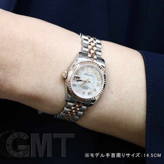 中古)ROLEX ロレックス デイトジャスト 179171NR ホワイトMOP VIダイヤ 
