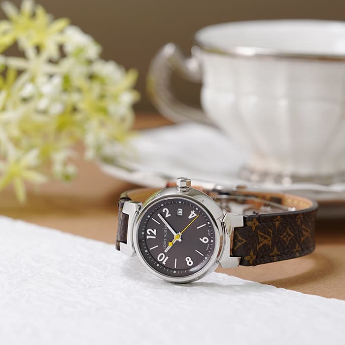 中古)LOUIS VUITTON ルイ・ヴィトン タンブール モノグラム Q1211