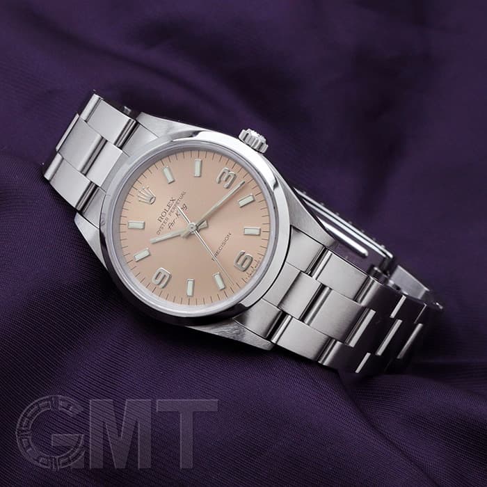 【苫小牧バナナ】質屋鑑定品 ROLEX/ロレックス 114200 エアキング ピンク文字盤/ランダム 自動巻き 腕時計 メンズ ギャラ/箱付き♪ ROLEX】ロレックス エアキング 114200 腕時計 ステンレススチール