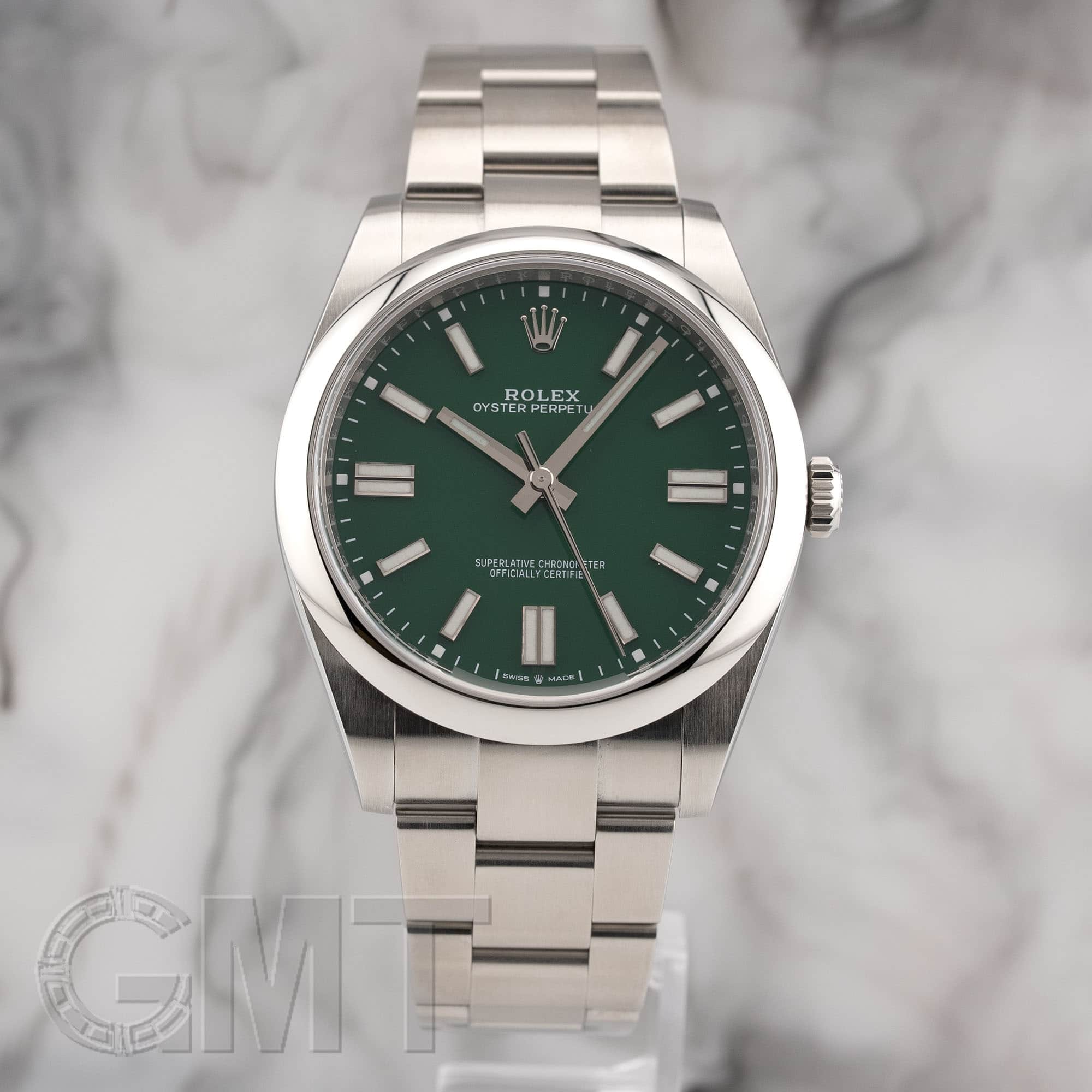 中古)ROLEX ロレックス オイスターパーペチュアル 41 124300 グリーン 中古)ROLEX ロレックス オイスターパーペチュアル 41 124300 グリーン
