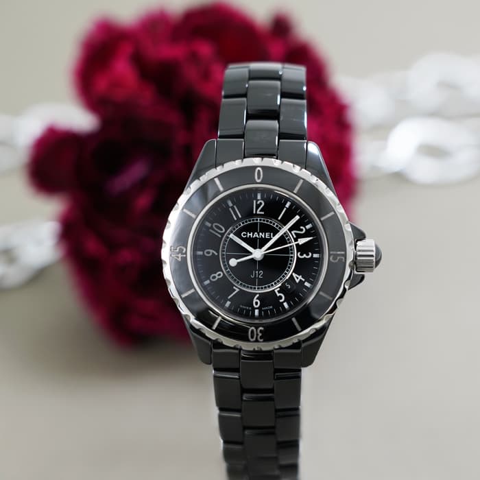 中古)CHANEL シャネル J12 H0682 ブラック セラミック 33mm
