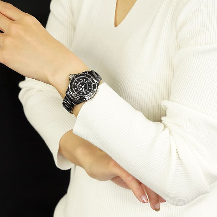 中古)CHANEL シャネル J12 H0682 ブラック セラミック 33mm
