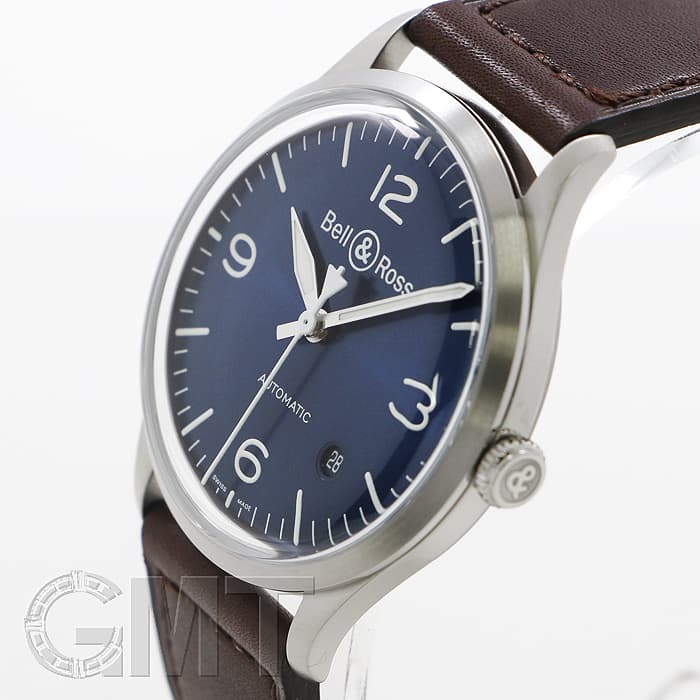 新品)BELL & ROSS ベル&ロス BR V192-BLU-ST/SCA ヴィンテージ ブルー