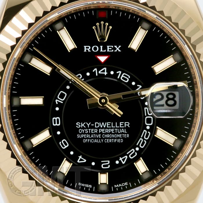 新品)ROLEX ロレックス スカイドゥエラー 326138 ブラック レザー