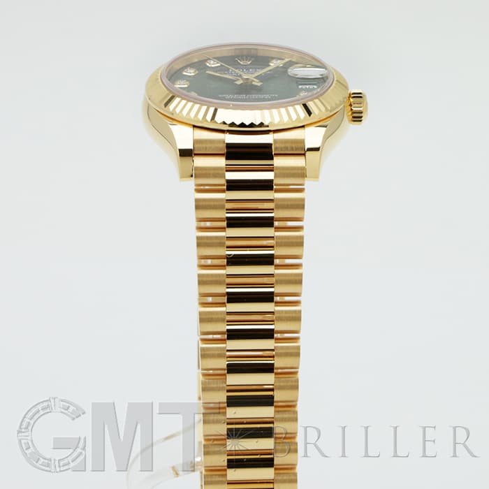 週末限定セール希少　新品　ロレックス　デイトジャスト　掛け時計　ゴールド 新品)ROLEX ロレックス デイトジャスト 278278G オリーブグリーン