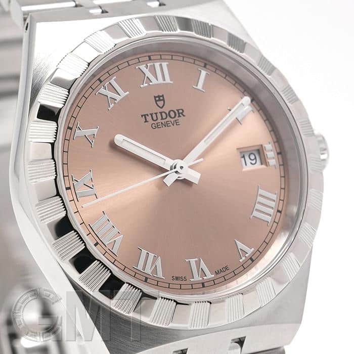 猫*-様 TUDOR  28500 0007 38mm サーモン 中古)TUDOR チューダー ロイヤル 38mm 28500-0007 サーモンピンク