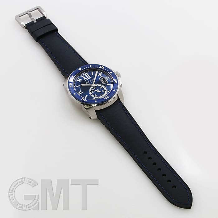 中古)CARTIER カルティエ カリブル ドゥ カルティエ ダイバー ブルー 