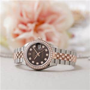 ROLEX ロレックス デイトジャスト 28 279381RBR チョコレート ジュビリーブレス 10Pダイヤ メイン