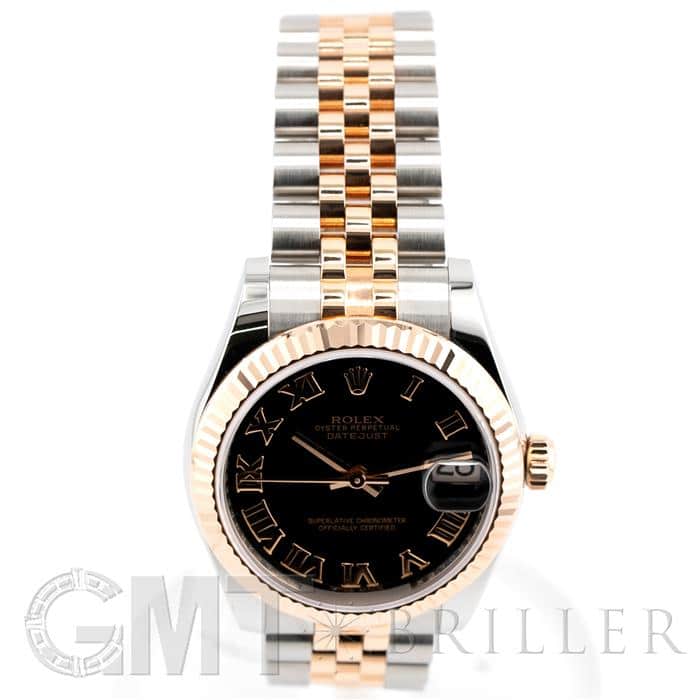 新品)ROLEX ロレックス デイトジャスト 178271 ブラック ローマ