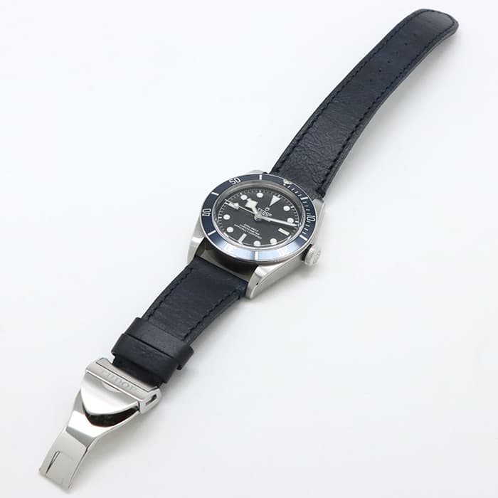 ヘリ革　黒　30m 中古)TUDOR チューダー ヘリテージブラックベイ 79230B レザー（商品ID