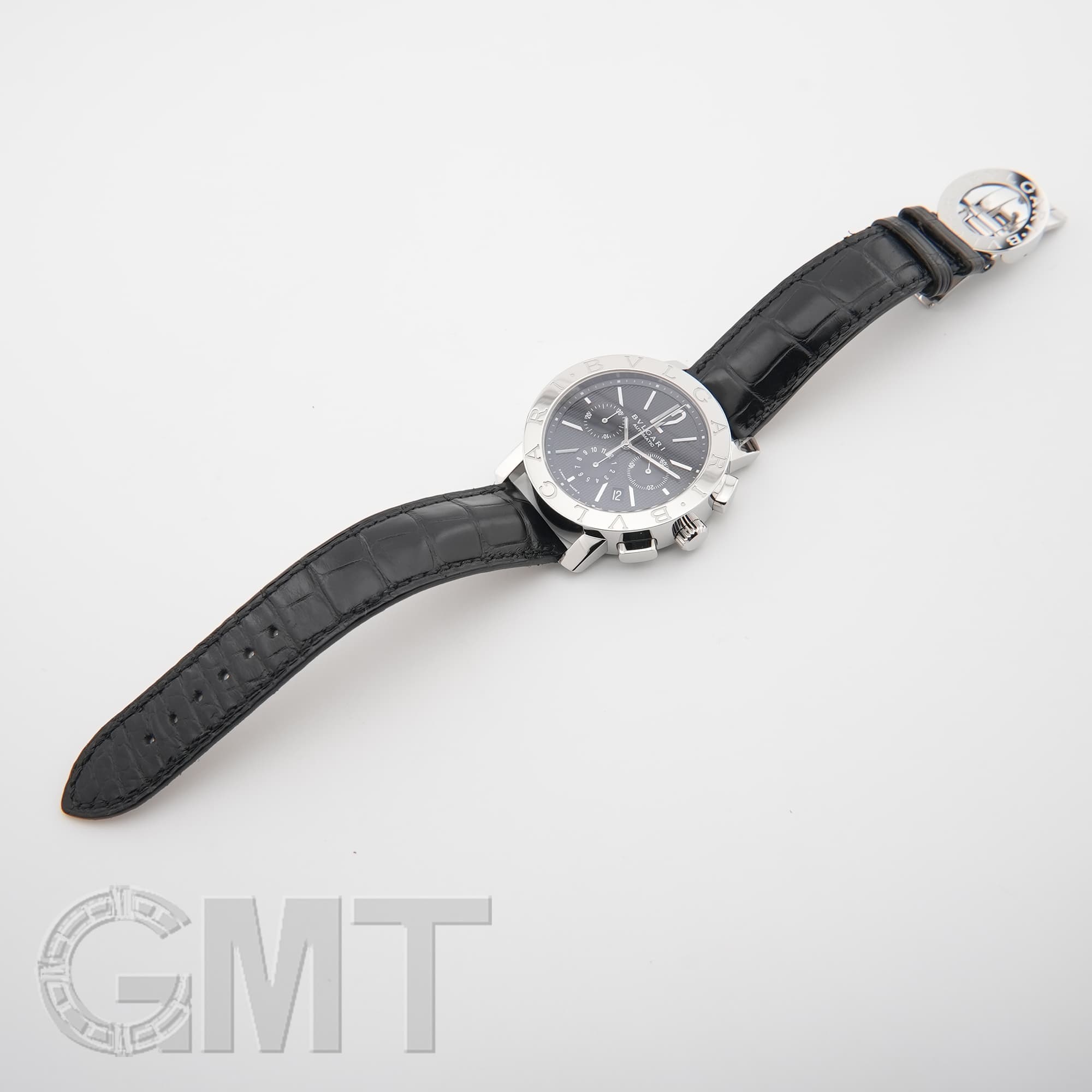中古)BVLGARI ブルガリ ブルガリ・ブルガリ クロノグラフ ブラック 