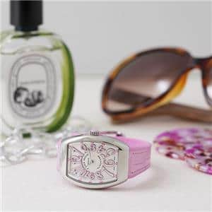 FRANCK MULLER フランク・ミュラー ヴァンガード V29QZ  ピンクレザーベルト×ラバーベルト シルバー メイン