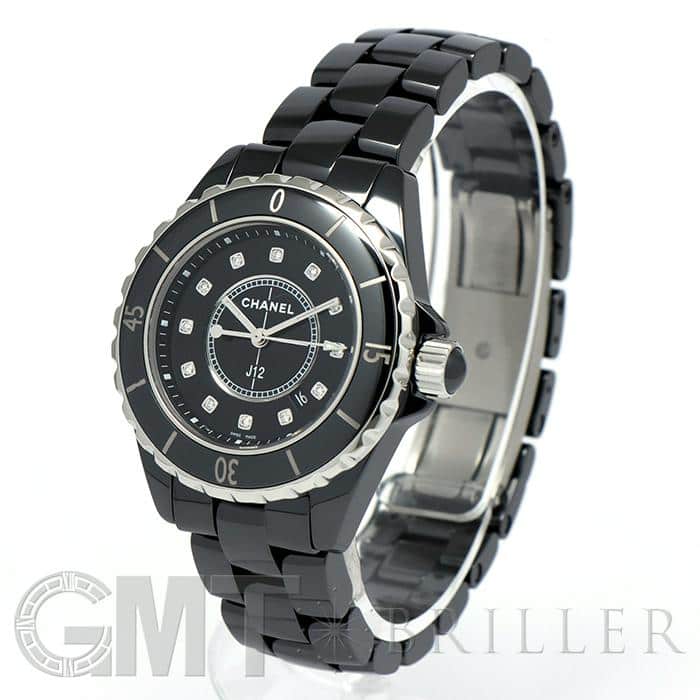 アリスです。完品CHANEL時計 J12 12Pブラック H1625 中古)CHANEL シャネル J12 J12 ブラック セラミック 12Pダイヤ H1625