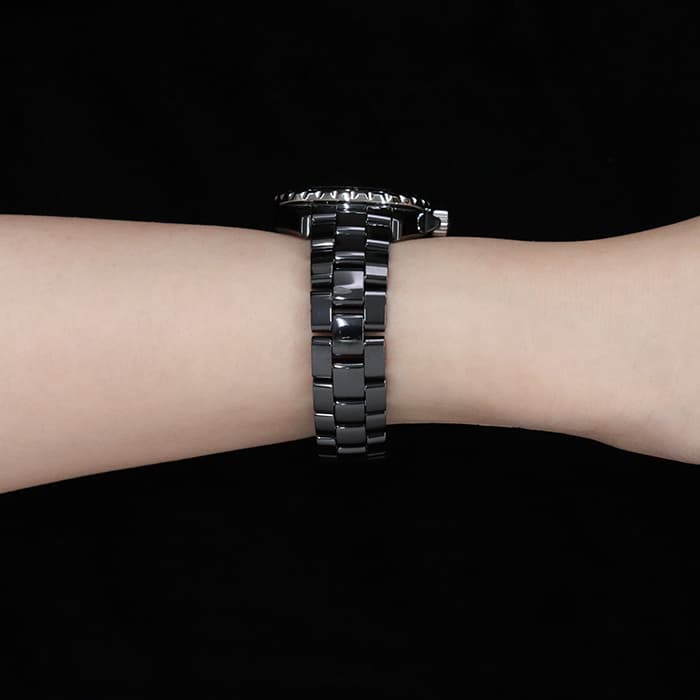 中古)CHANEL シャネル J12 J12 ブラック セラミック 12Pダイヤ H1625