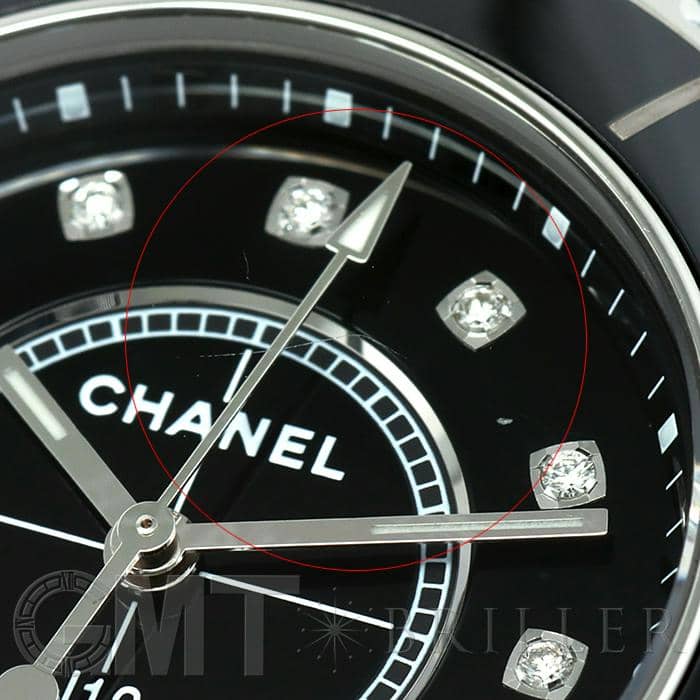 中古)CHANEL シャネル J12 J12 ブラック セラミック 12Pダイヤ H1625