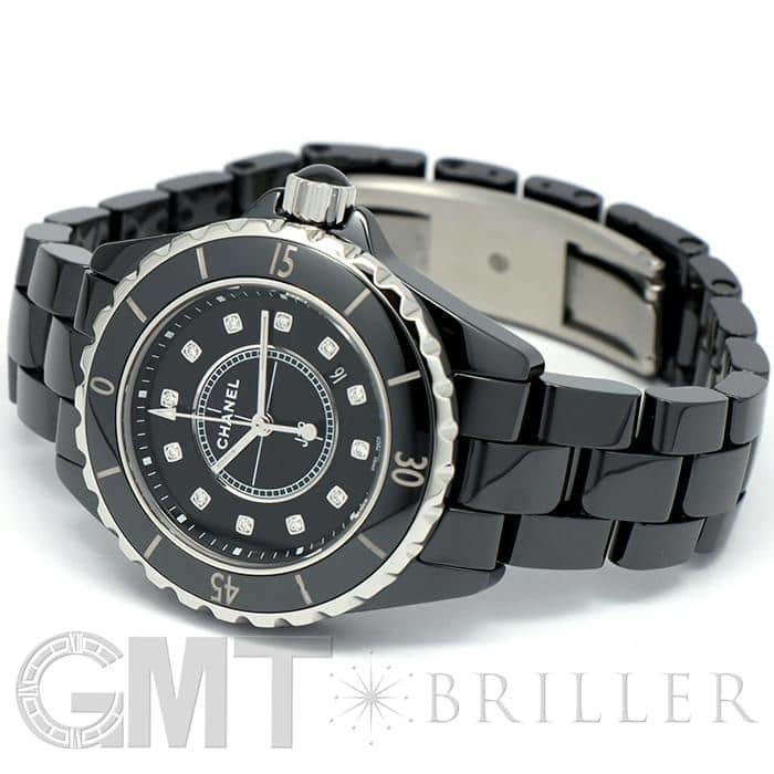 中古)CHANEL シャネル J12 J12 ブラック セラミック 12Pダイヤ H1625