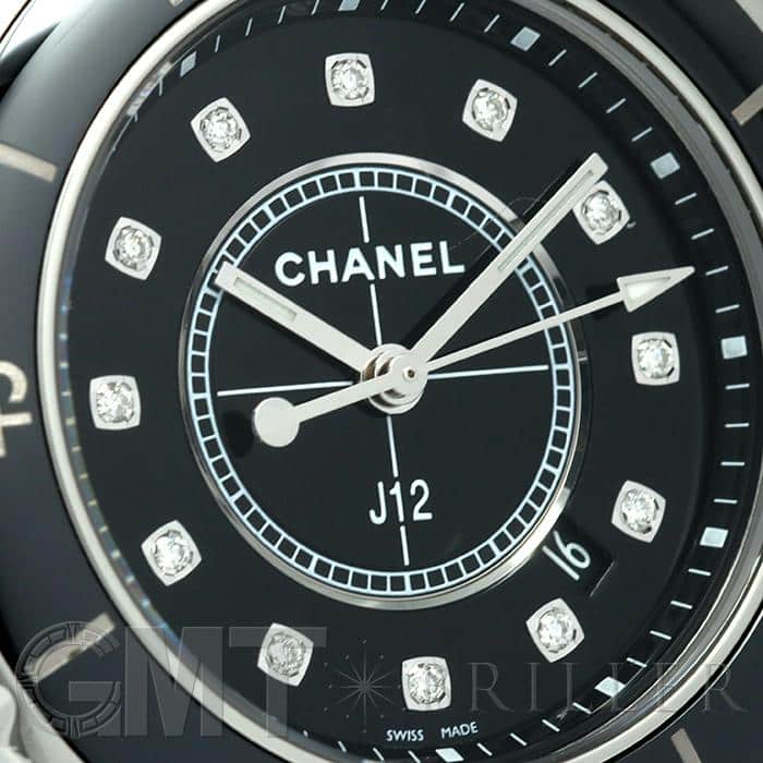 中古)CHANEL シャネル J12 J12 ブラック セラミック 12Pダイヤ H1625